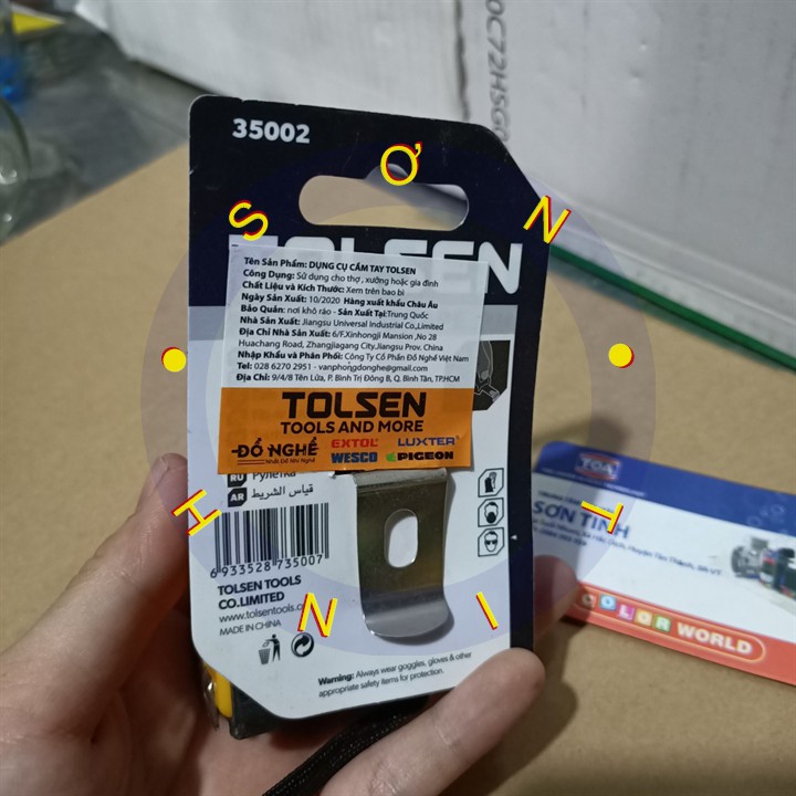 THƯỚC CUỘN 3m x 16mm BỌC NHỰA MỀM TOLSEN 35002