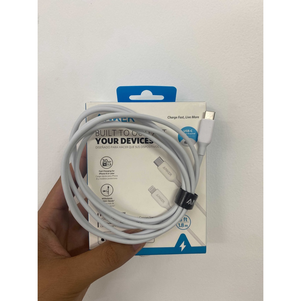 Cáp Điện Thoại Anker PowerLine III USB-C To LN 1.8m - A8833