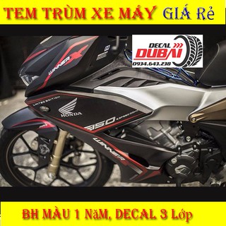 Tem Trùm Winner X Mẫu Mới Đen Nhám Đỏ