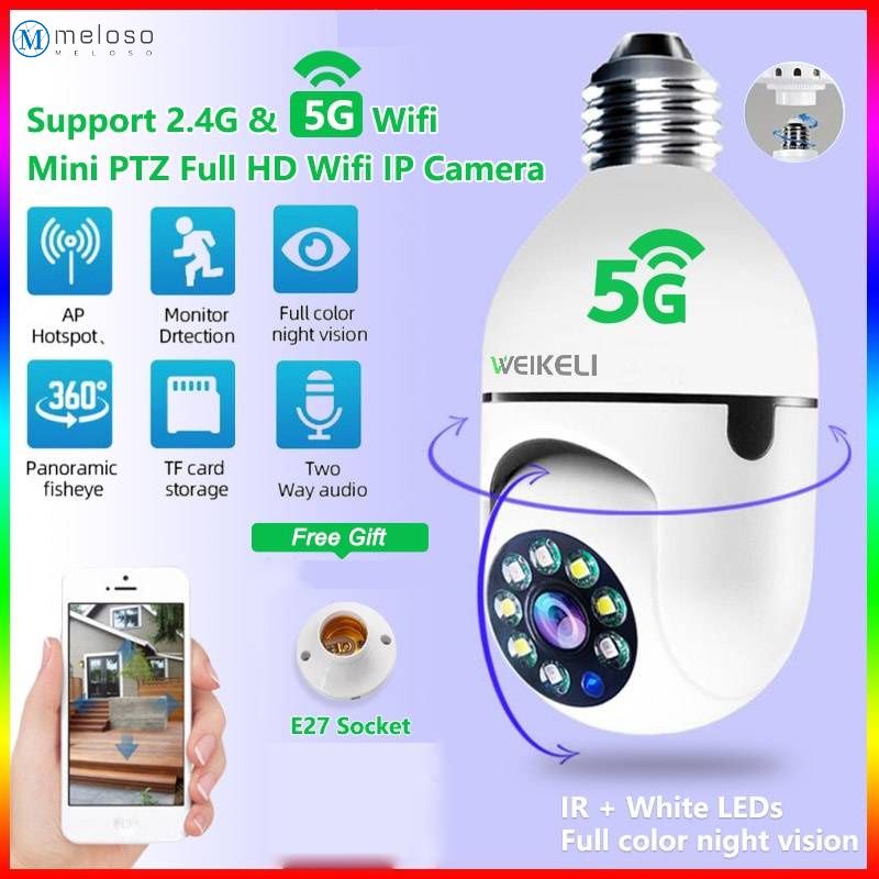 Camera Ngoài Trời PTZ MINI Xoay 360 Độ° Đèn Led 36 Bóng Full HD 5MP Chống Thấm Nước Hỗ Trợ Nói Chuyện 4 Chiều