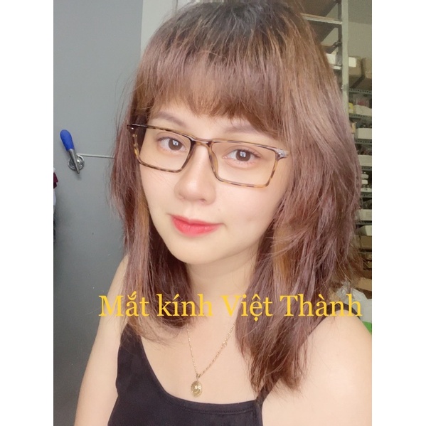 HCM Gọng kính cận vuông ombre thời trang xuhướng gọng kính vuông mảnh lắp cận tốt OM05