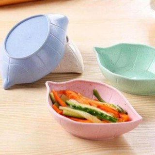 Đĩa nhựa lúa mạch đựng gia vị và nước chấm