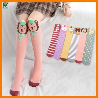 Tất Cotton Dài Qua Gối In Hình Động Vật Cho Bé Gái
