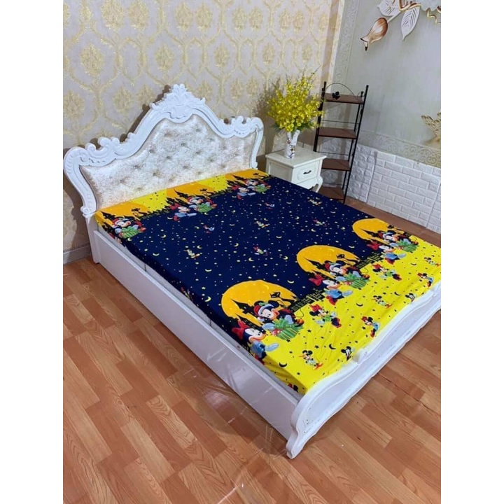 Ga chống thấm COTTON họa tiết dễ thương (1.6 &amp;1.8m - loại 10cm)