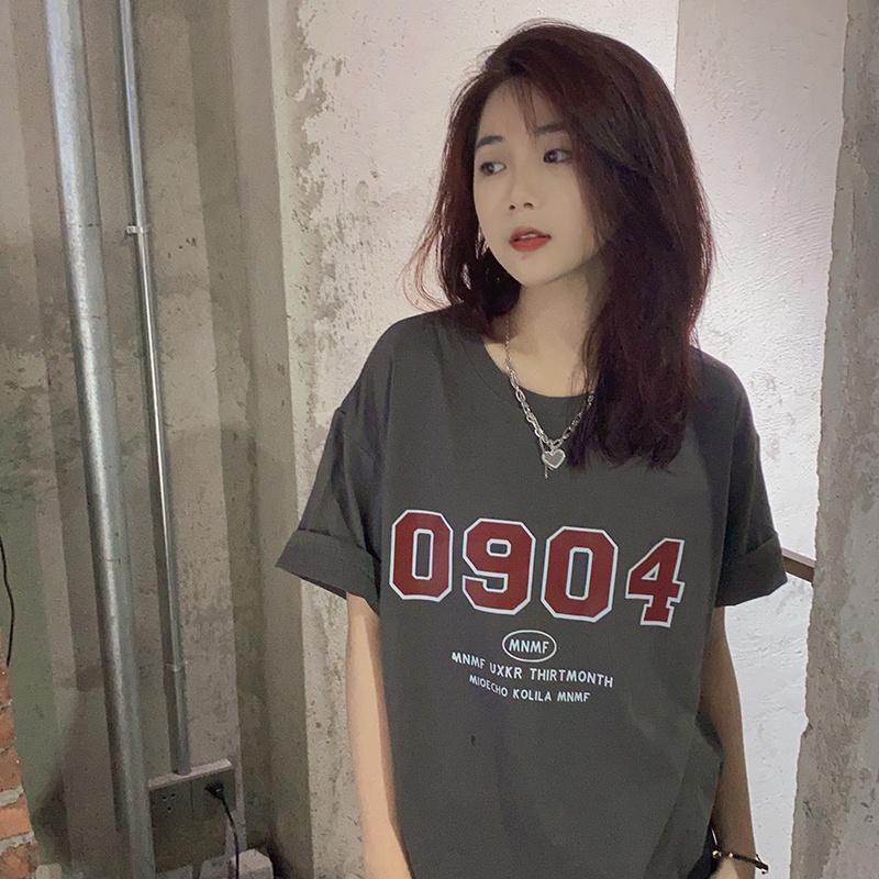 NRVP Áo Thun Cổ Tròn Oversize Thời Trang Hàn Quốc 2022 Cho Nữ