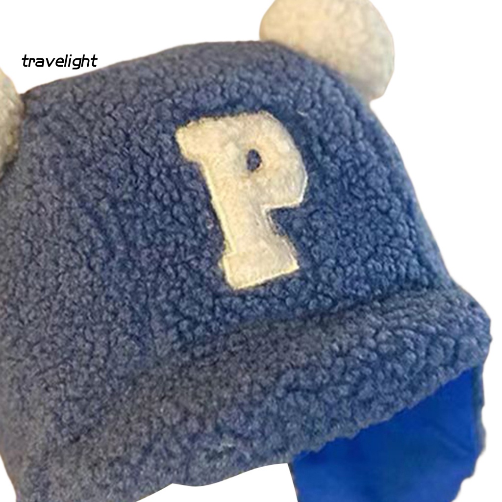 Du Lịch| Mũ Bomber Unisex Đính Viên Bông Trang Trí Tai Thỏ