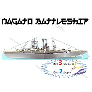 Mô Hình Lắp Ghép kim Loại 3D Tàu Thiết Giáp Hạm Nagato  – Nhật