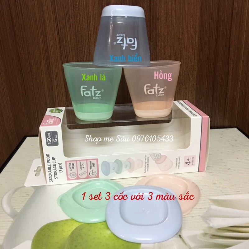 Cốc Trữ Sữa, Thức  Ăn Dặm 150ml Fatz Baby FB0060N, Cốc Đựng Sữa, Cốc Chứa Thức Ăn