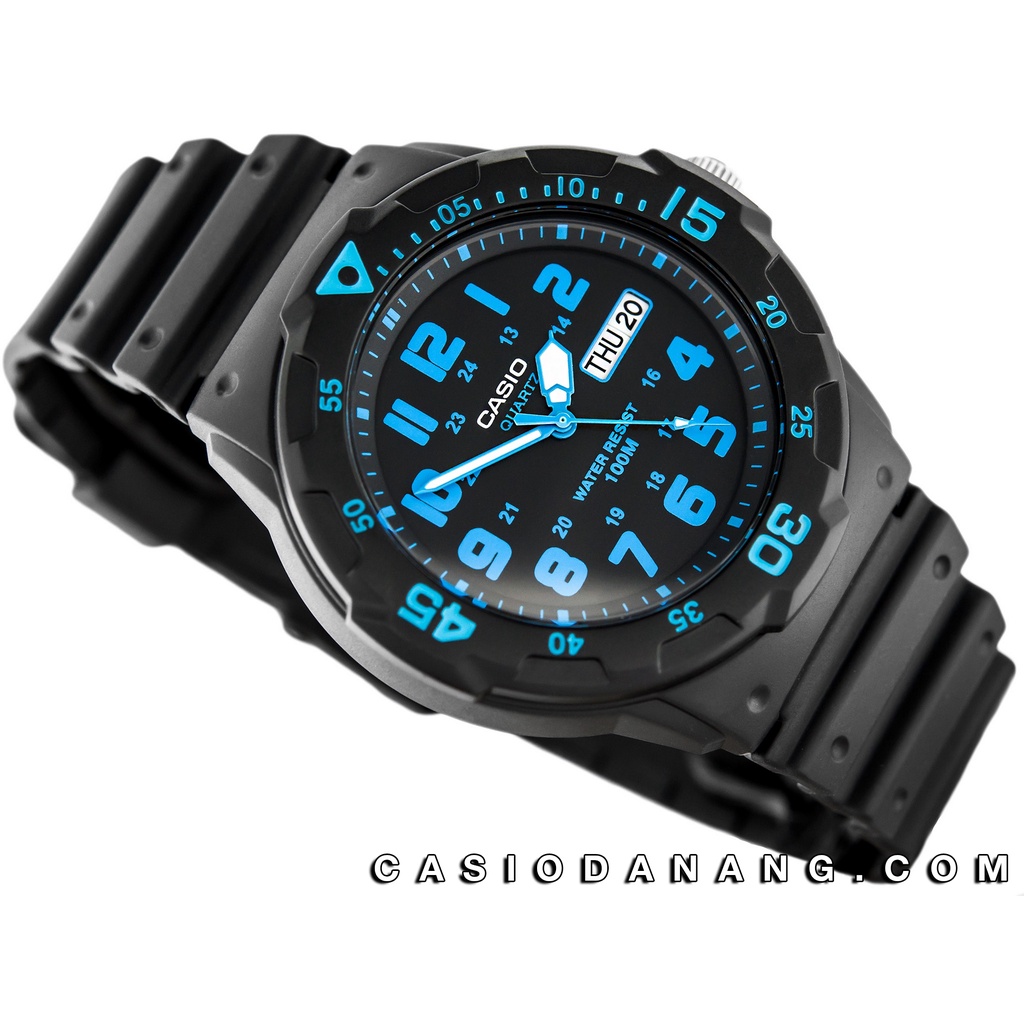 Đồng hồ nam dây nhựa Casio Standard chính hãng Anh Khuê MRW-200H-2BVDF (44mm)