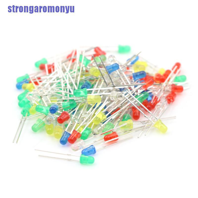 Set 100 Điốt Đèn Led 3mm 20ma 2pin Chất Lượng Cao