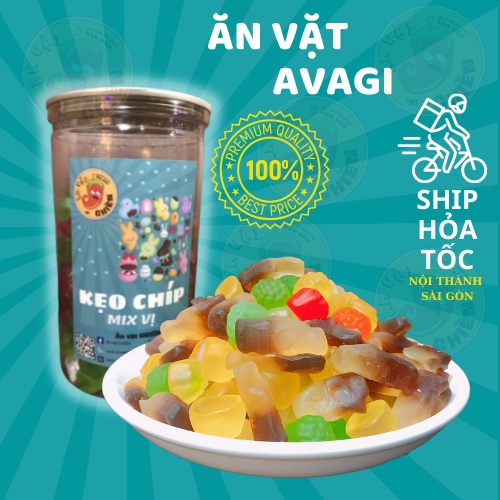 Kẹo dẻo trái cây chíp chíp mix vị 500g 350g đồ ăn vặt AVAGI vừa ngon vừa rẻ