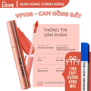 [Mã SKAMA8 giảm 8% đơn 300K] [Deal sốc] Son Kem Lì Chính Hãng THE LOVE Cam Hồng Đất Không Chì 4ml