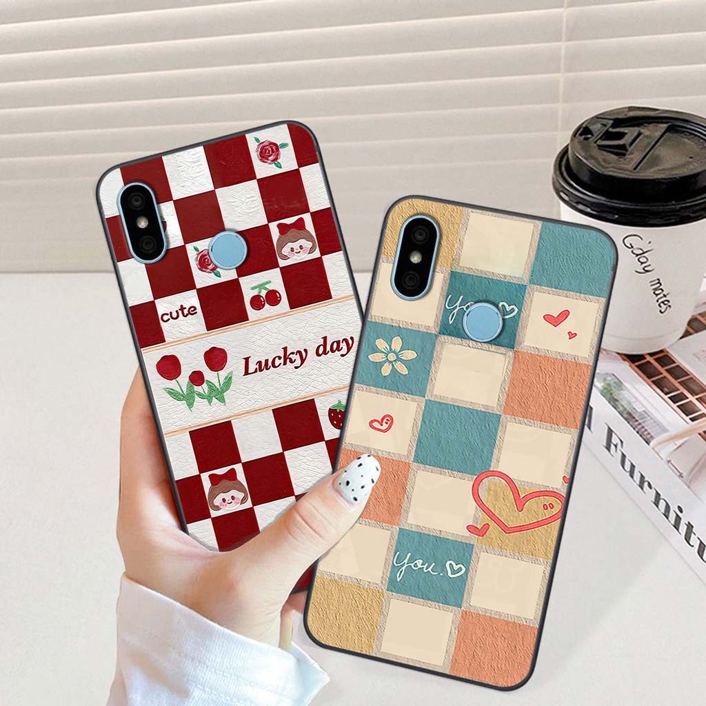 Ốp Xiaomi Redmi 6 Pro / Mi A2 Lite caro trái tim cá tính, thời trang siêu đẹp, siêu phong cách