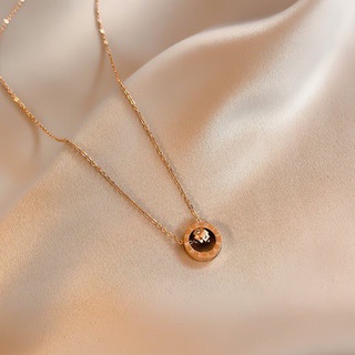 Dây chuyền thép titan thời trang hàn quốc màu vàng hồng thích hợp phái nữ