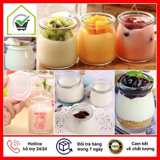Bộ 12 Hũ Thủy Tinh Làm Sữa Chua, Caramen Cao Cấp Dung Tích 100ml Và 200ml
