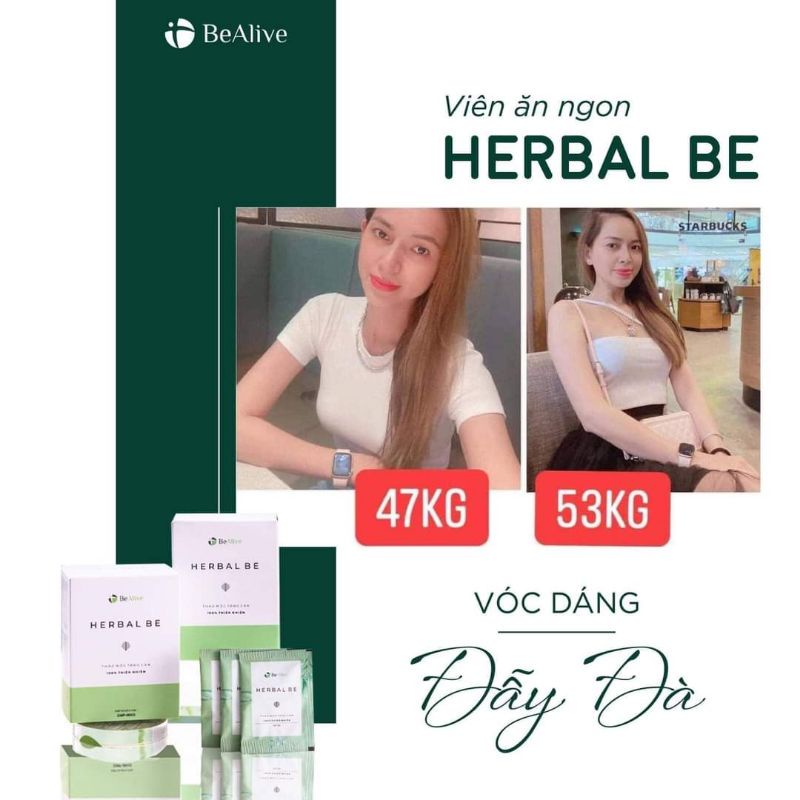 Tăng cân Herbal Be của BEALIVE Giúp Tăng 2-3 Kí Sau 15 Ngày