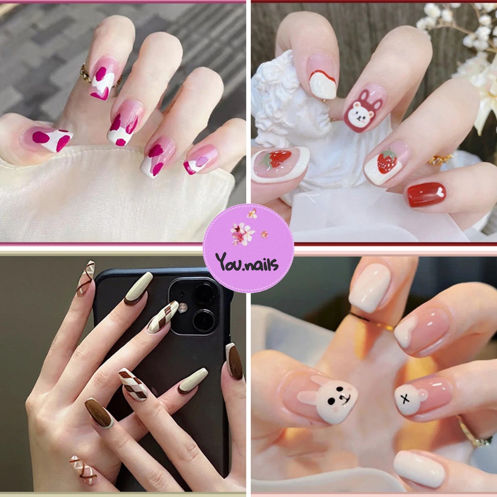 Móng tay giả móng giả nail box họa tiết dễ thương YOUNAILS (Yn241-280)