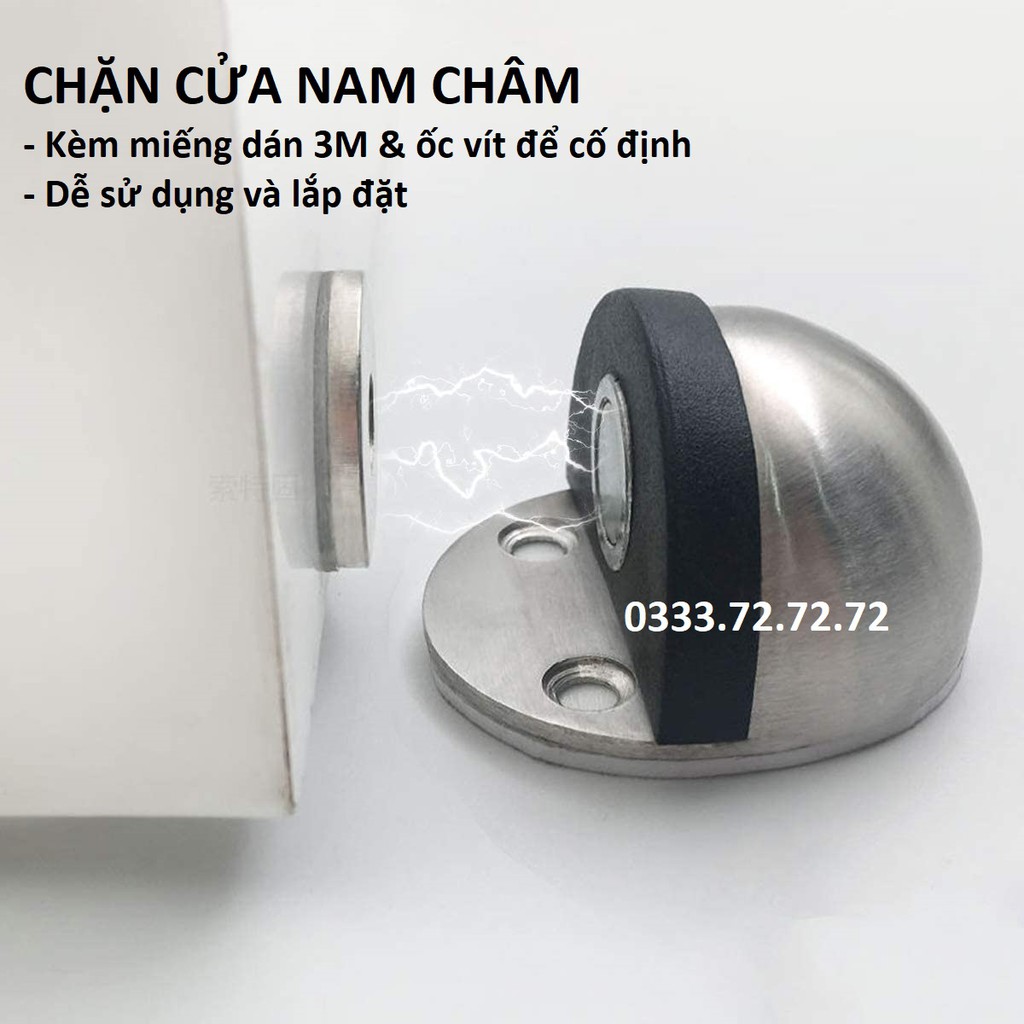 Chặn Cửa Bán Nguyệt - Có Nam Châm, Chặn Cửa Đi, Chặn Cửa Gỗ, Chặn Cửa Chống Va Đập Kiểu Dáng Thon Gọn, Chắc Chắn