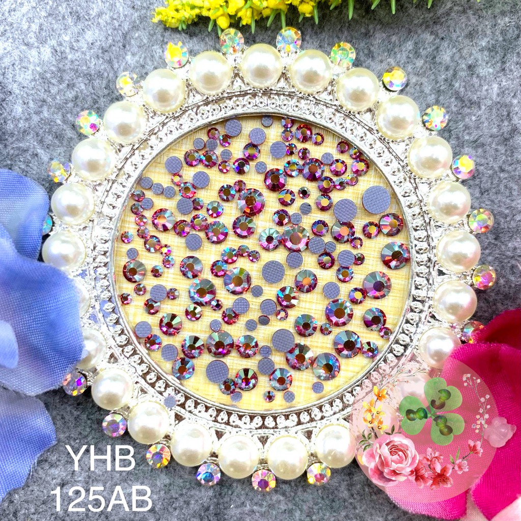 Mã YHB 125AB. Đá YHB &quot;Rose AB&quot; đính trang trí móng siêu lấp lánh. Hàng chuẩn loại A.