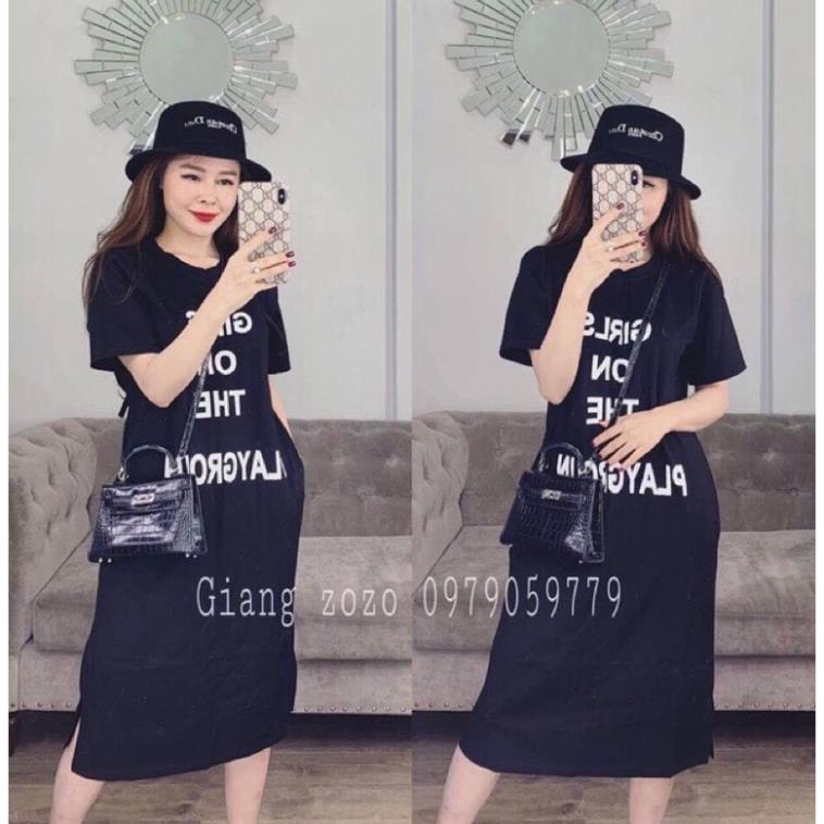 Đầm Suông in Chữ Girls , mẫu hot trend 2022