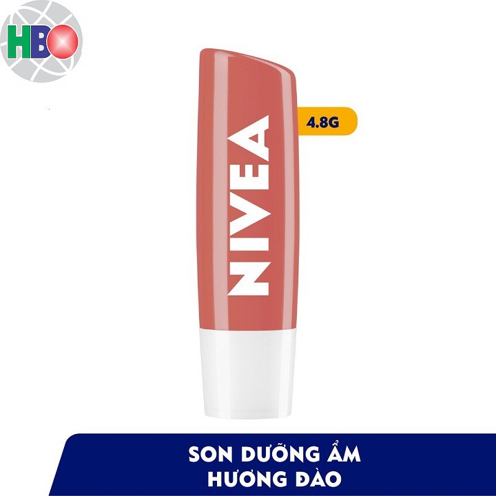 85077-Son dưỡng ẩm NIVEA sắc cam hương đào 4.8g