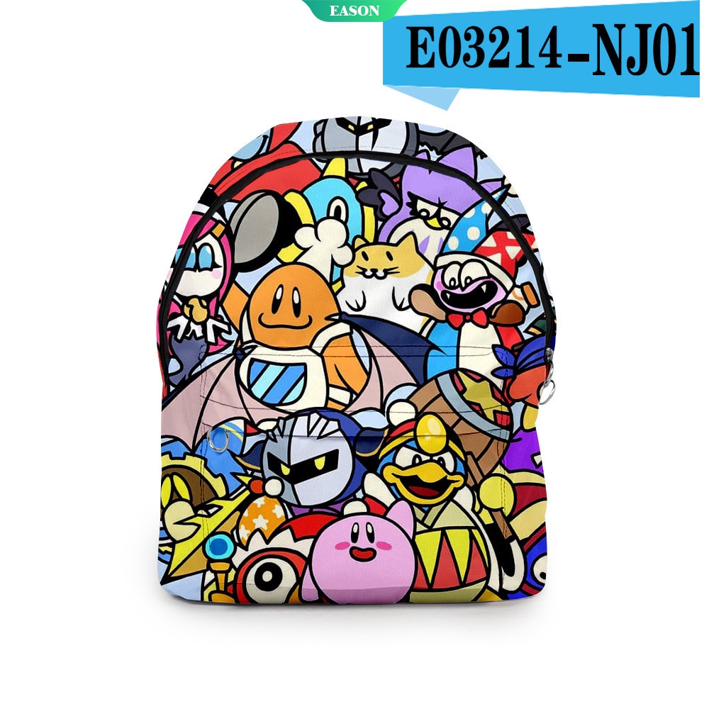Sanrio Ba Lô Đi Học Vải Oxford In Hình Kirby 3D Màu Sắc Đáng Yêu