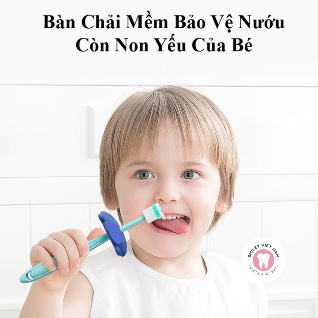 Bàn chải đánh răng cho bé Starry, bàn chải xoay siêu mềm trẻ em - Giúp bé vệ sinh răng miệng hiệu quả