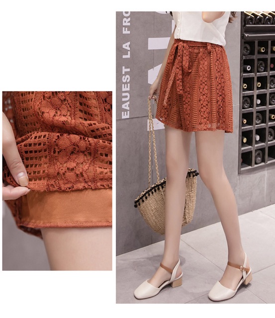 Quần short ren big size hàng y hình size lớn 80-95kg