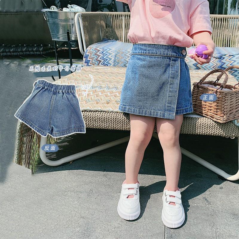 Quần Short Denim Giả Váy Hàn Quốc Cho Bé Gái