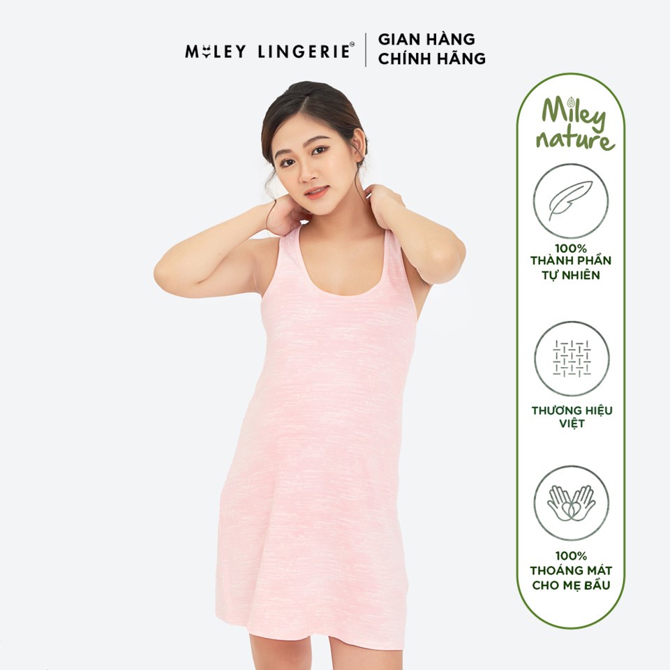 Đầm ngủ bầu cotton Nature Wind Miley Lingerie Hồng DCP_08