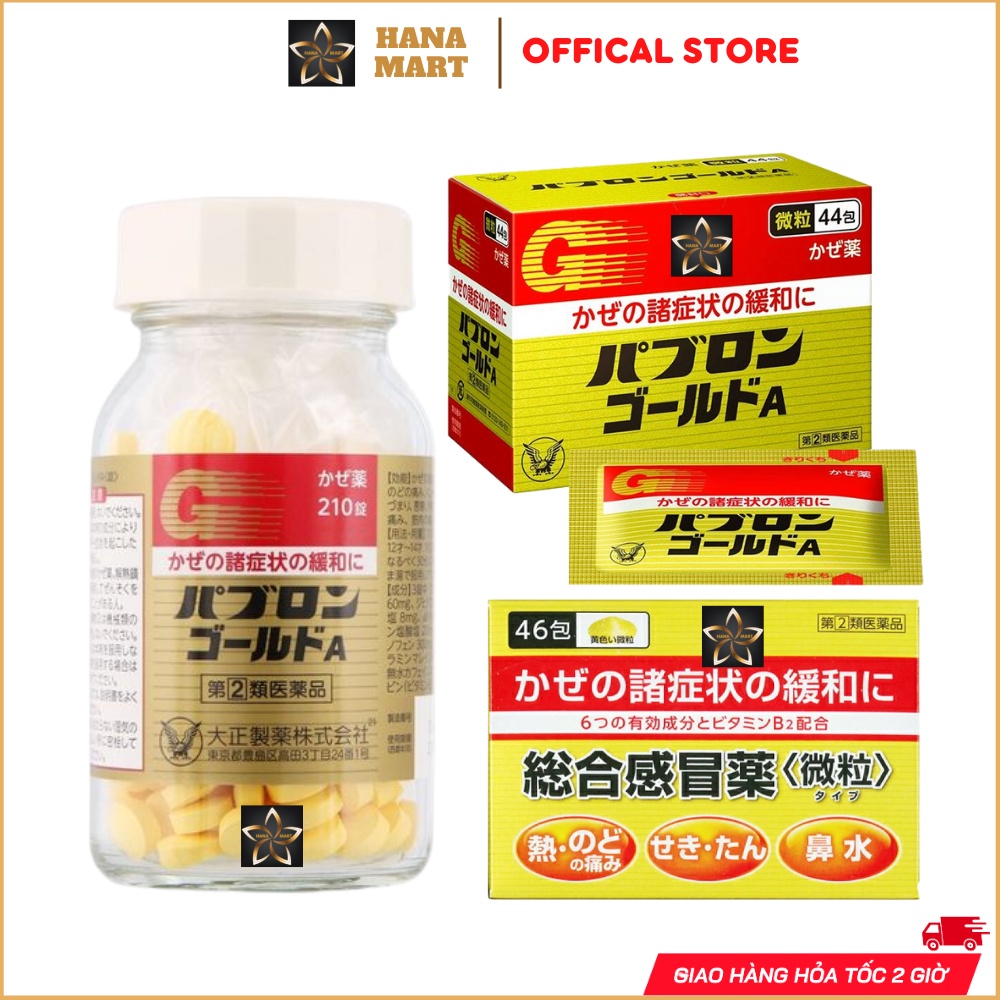 Viên/Bột uống hỗ trợ cảm cúm Taisho Pabron Gold A Nhật Bản