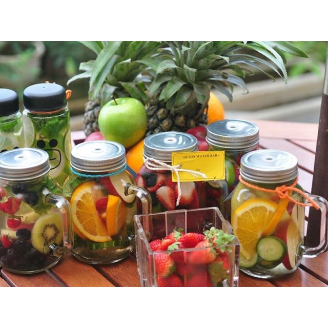 Combo cốc thuỷ tinh làm detox