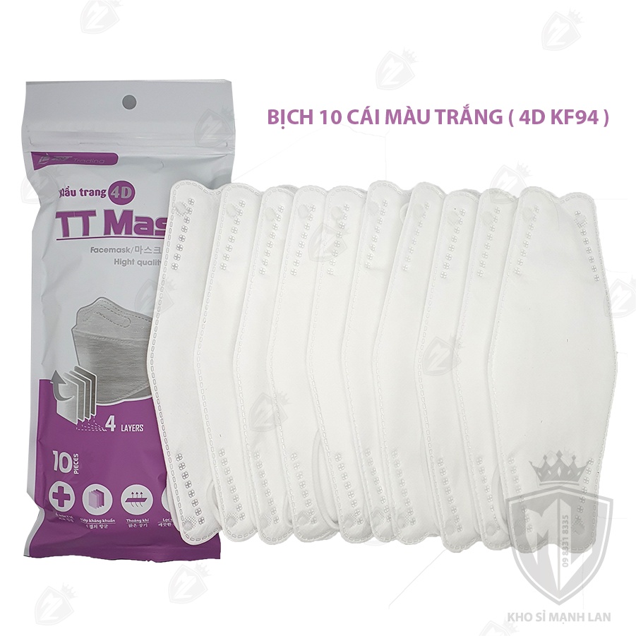 [Combo 10Gói][100Cái] Khẩu Trang 4D MASK KF94 Công Nghệ Dập Hàng Quốc - Hàng Chính Hãng Công Ty THNN Trịnh TRUNG ( T&T) | BigBuy360 - bigbuy360.vn