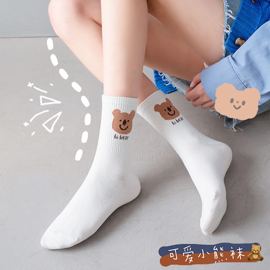 Tất hoạt hình Miumiu cổ cao phong cách Hàn Quốc đáng yêu cho nam nữ