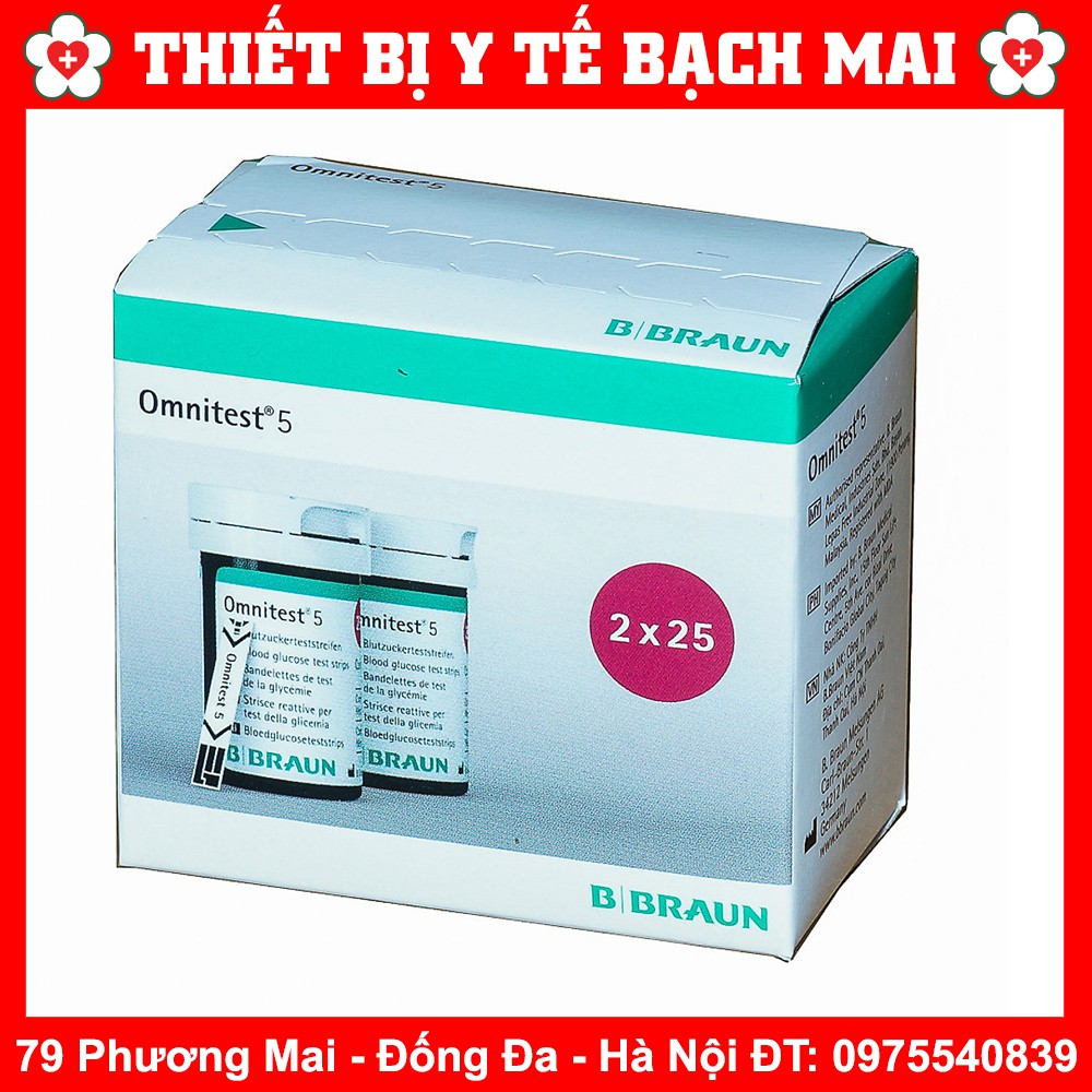 Que Thử Đường Huyết Omnitest 5 [2 Lọ x 25 Que]