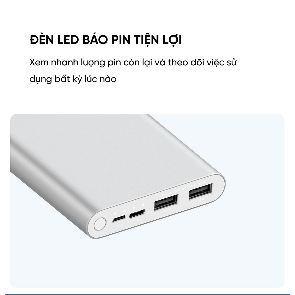 [Mã SKAMA06 giảm 8% đơn 250k]Pin sạc dự phòng Xiaomi Gen 3 10000mAh