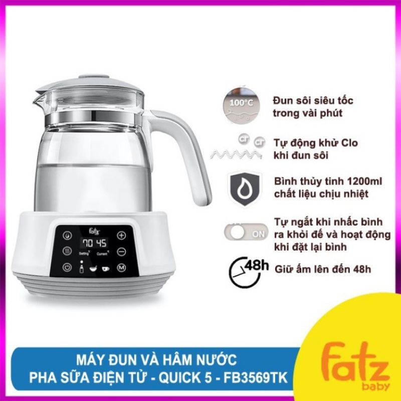 MÁY ĐUN VÀ HÂM NƯỚC PHA SỮA ĐIỆN TỬ FATZ FATZBABY - QUICK 5 - FB3569TK