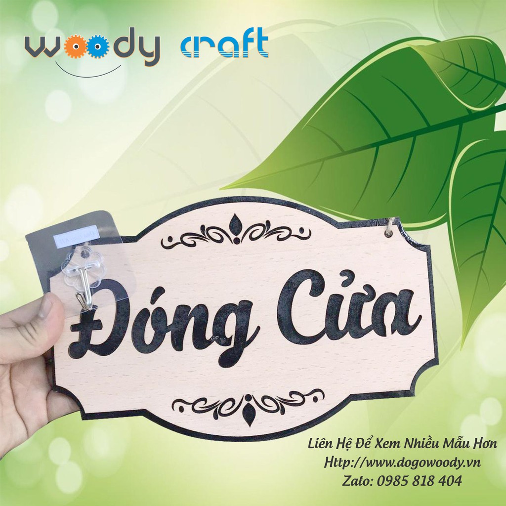 Bảng Mở Cửa - Đóng Cửa - Bảng Gỗ Woody