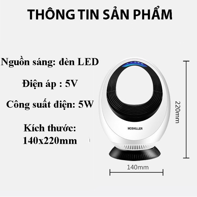 Đèn bắt muỗi công nghệ cao rất hiệu quả