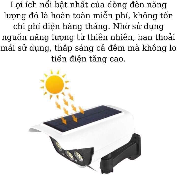 Đèn năng lượng mặt trời giả camera chống trộm - chống nước - có điều khiển cảm biến - tiết kiệm điện