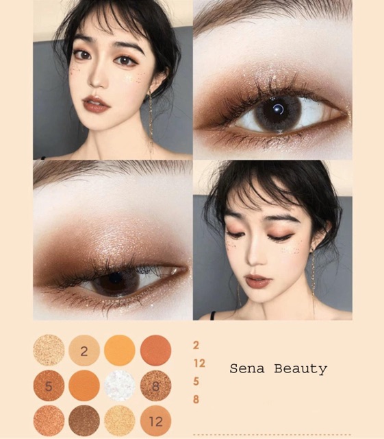 Bảng phấn mắt nhũ12 Ô Cool Summer Love GlamColour Sena Beauty | BigBuy360 - bigbuy360.vn