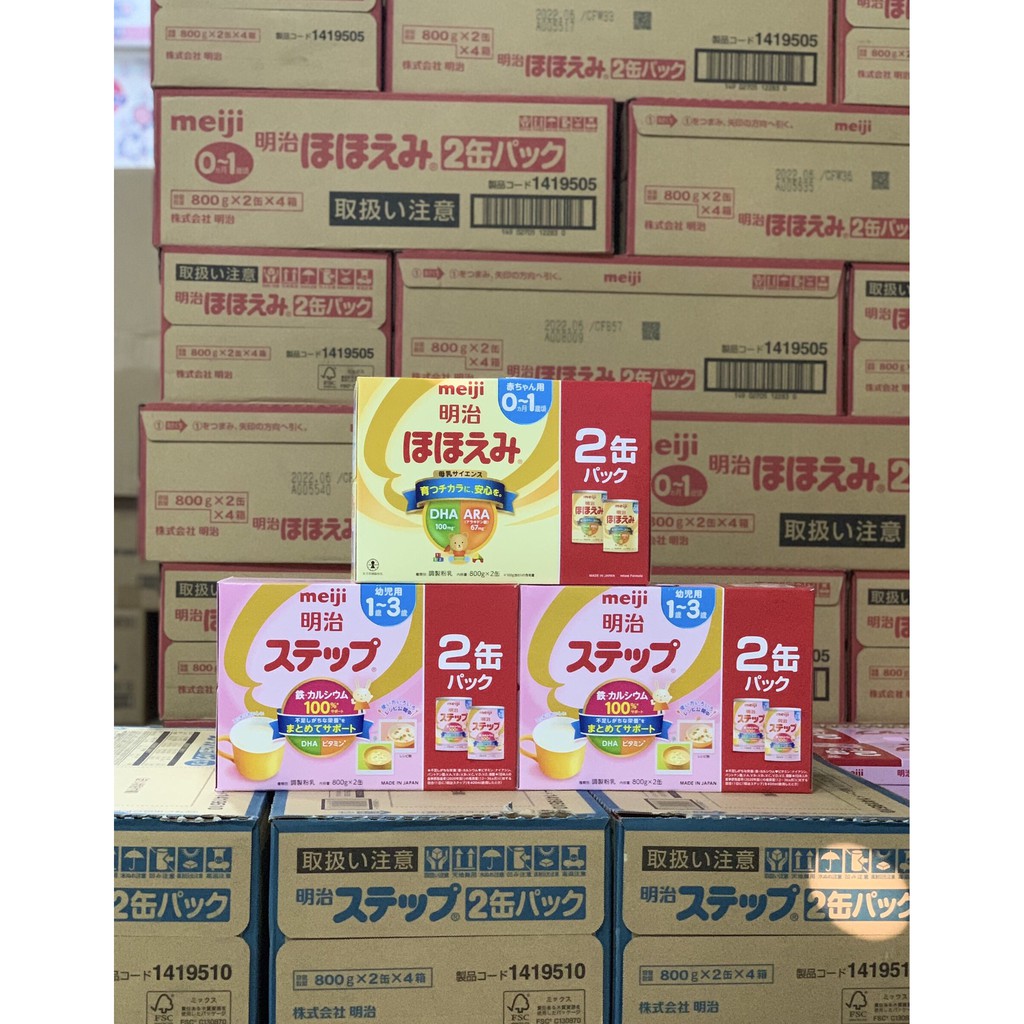 Sữa Meiji nội địa Nhật Bản 800gr Meiji Lon số 0 và số 9 mẫu mới date mới nhất