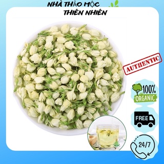 100gr Trà hoa nhài nguyên bông (nụ trắng, thơm)