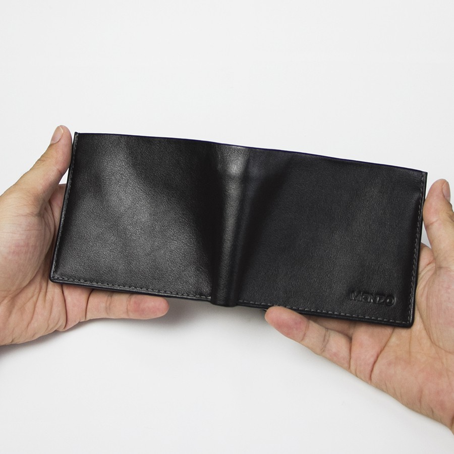 Ví nam da bò thật dáng ngang, ví nam nhỏ gọn, chất liệu da bò Nappa cao cấp nguyên tấm VN60