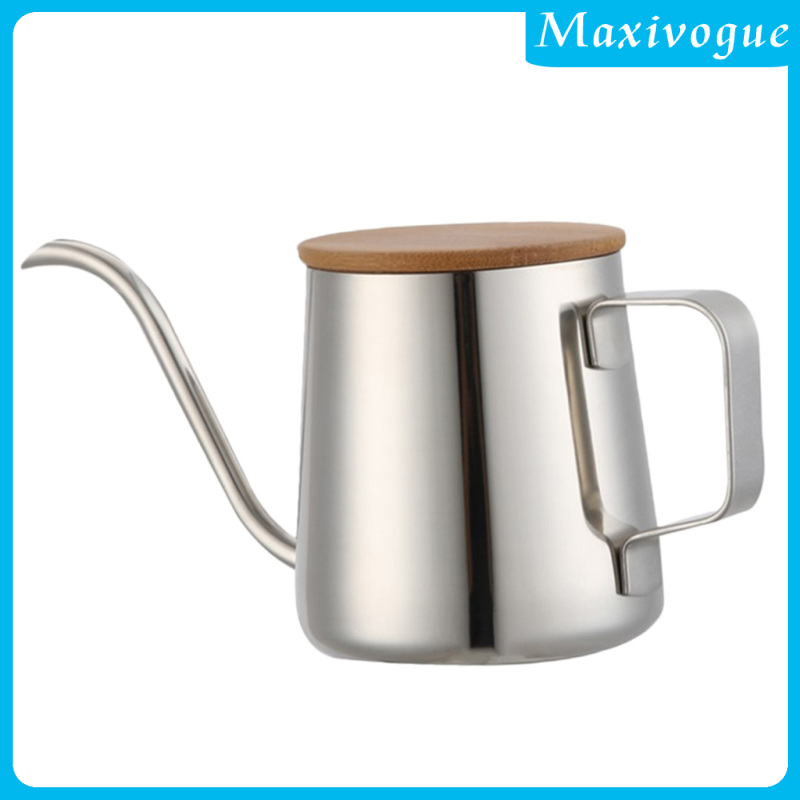 [MAXIVOGUE]Gooseneck Hand Drip Coffee Pot Stainless Steel Pour Over Tea Kettle 250ml