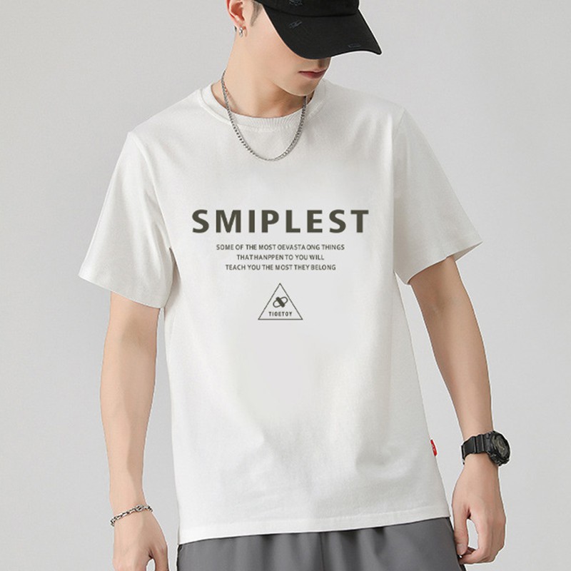Áo thun nam nữ unisex tay lỡ phông form rộng teen cổ tròn oversize cotton SMIPLES giá rẻ màu đen trắng tee pull freesize