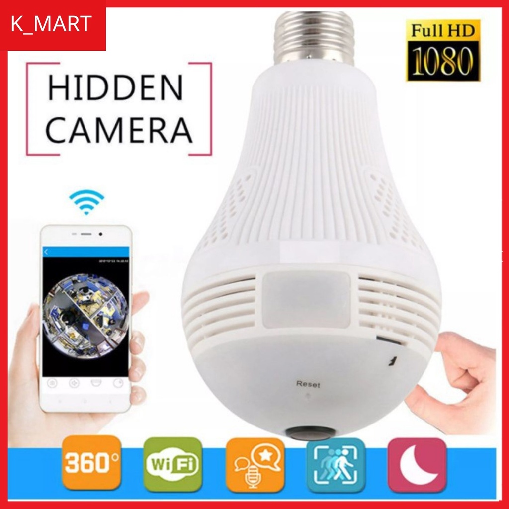 Camera quan sát 360 hình bóng đèn Wifi Panorama Camera Aturos kết nối không dây