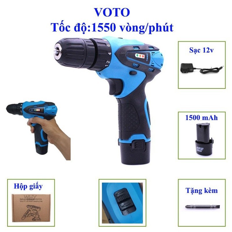 máy khoan bắn vít 2 tốc độ có đảo chiều