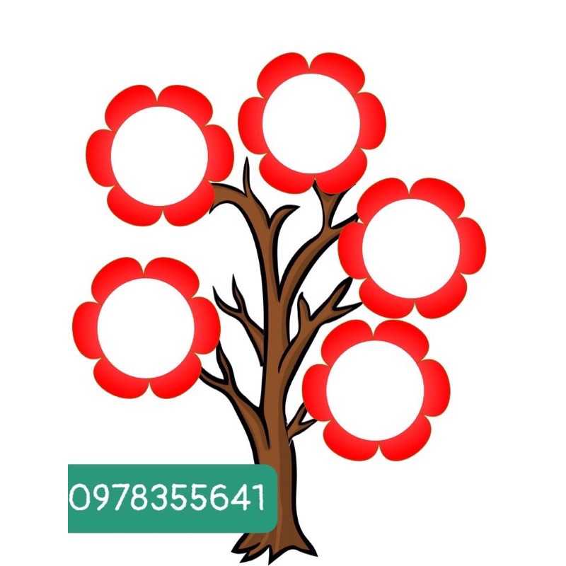 Cây táo, hoa sẵn ép plastic