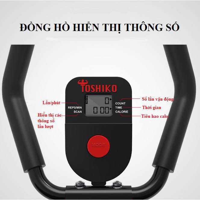 Máy gập bụng Toshiko đa năng giúp tăng cơ, giảm mỡ